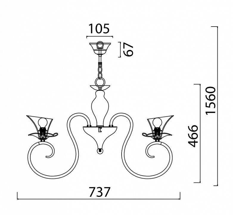 Подвесная люстра Freya Fabre 6 ламп FR2001-PL-06-W