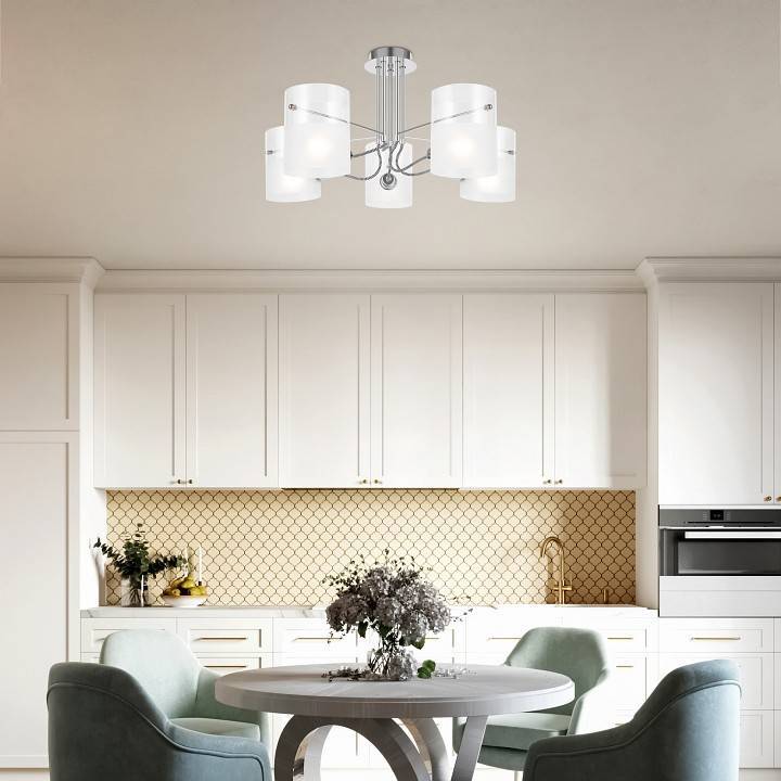 Люстра на штанге Freya Ampera FR2023PL-05CH