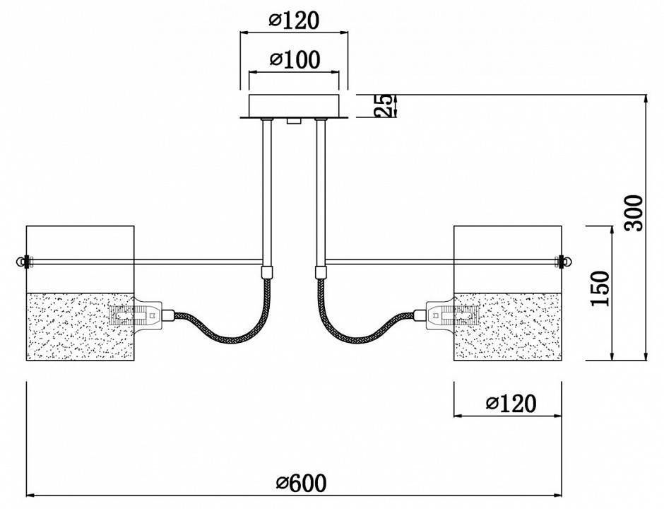 Люстра на штанге Freya Ampera FR2023PL-05CH