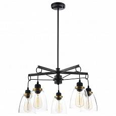 Люстра на штанге Freya Louise 5 ламп FR4167-PL-05-BL