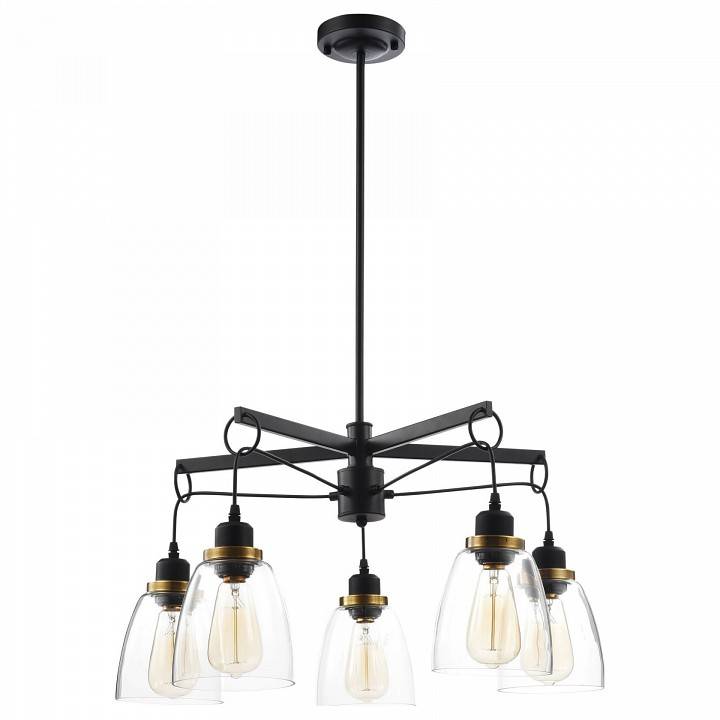 Люстра на штанге Freya Louise 5 ламп FR4167-PL-05-BL