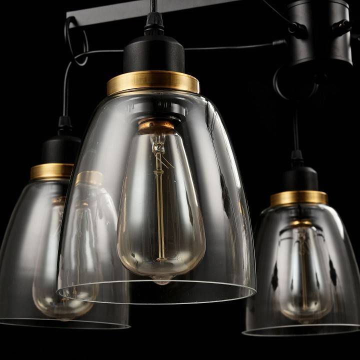 Люстра на штанге Freya Louise 5 ламп FR4167-PL-05-BL