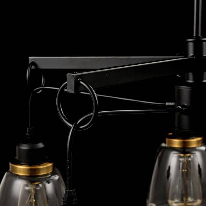 Люстра на штанге Freya Louise 5 ламп FR4167-PL-05-BL