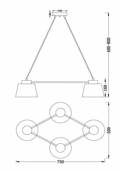 Подвесная люстра Freya Barbara FR5004PL-04CH