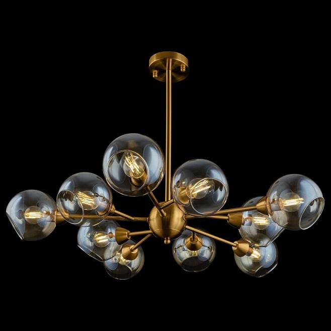 Люстра на штанге Freya Sherry 10 ламп FR5121PL-10G