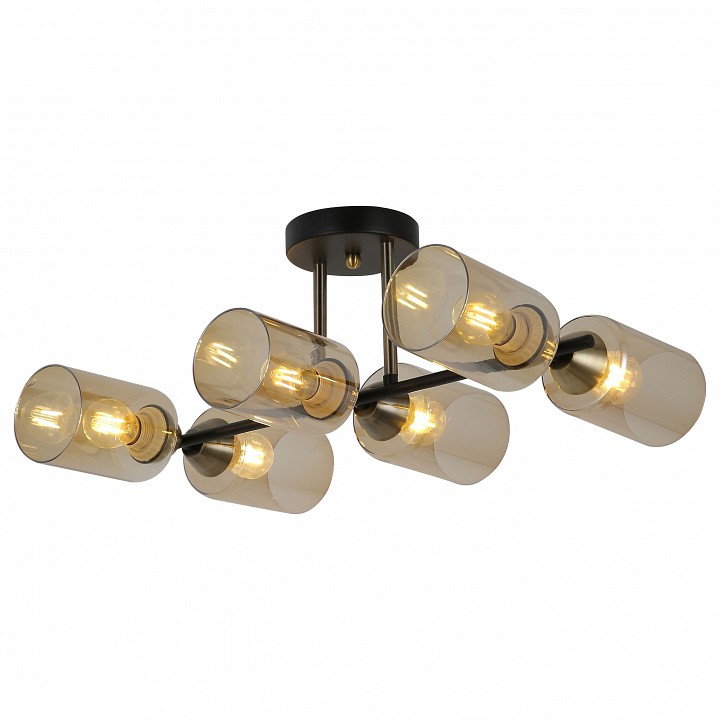 Люстра на штанге Freya Glow 6 ламп FR5129PL-06B