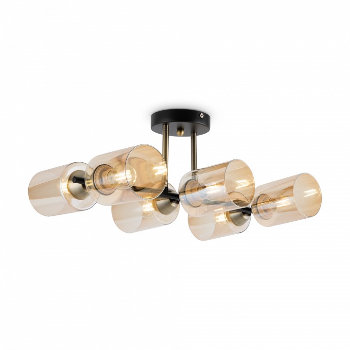 Люстра на штанге Freya Glow 6 ламп FR5129PL-06B