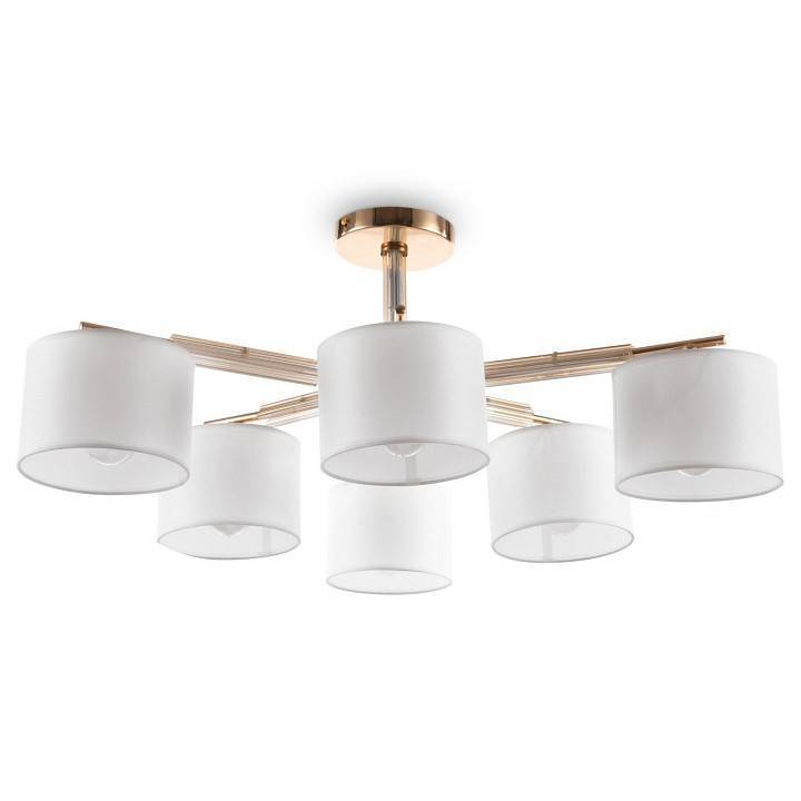 Люстра на штанге Freya Pipe 6 ламп FR5386CL-06G