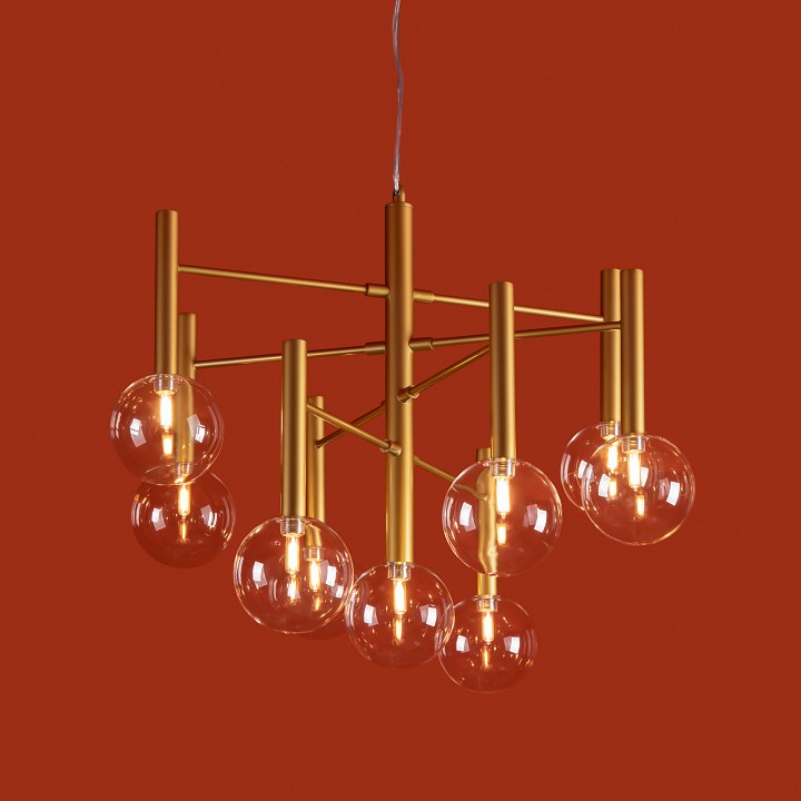 Люстра на штанге Freya Luce FR5584CL-L45G