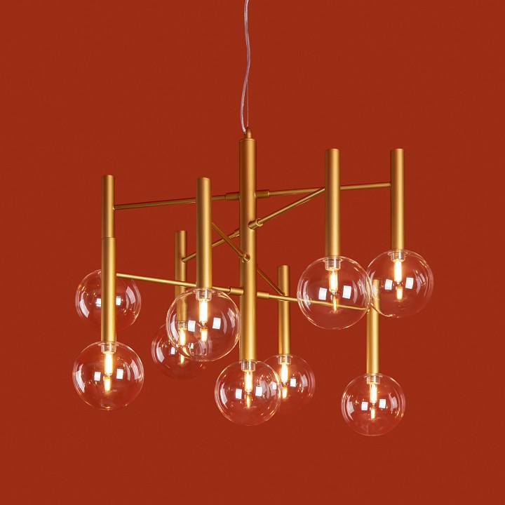 Люстра на штанге Freya Luce FR5584CL-L45G