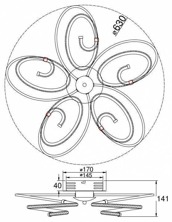 Потолочная люстра Freya Blossom FR6017CL-L60CH