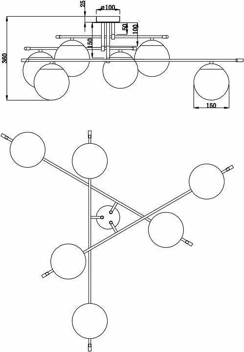 Накладной светильник Maytoni Nostalgia MOD048CL-06G