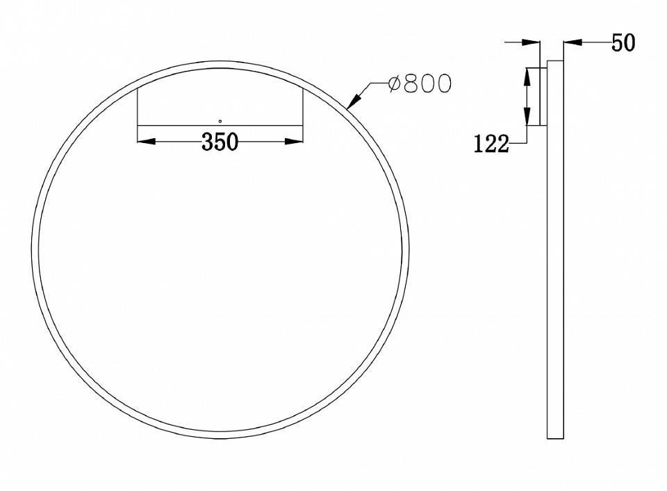 Бра светодиодное Maytoni Rim 50 Вт 4000 K MOD058WL-L50B4K