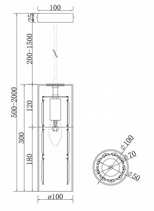 Подвесной светильник Maytoni Wonderland MOD313PL-01CH