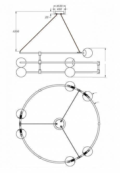 Подвесной светильник Maytoni Balance MOD317PL-06G