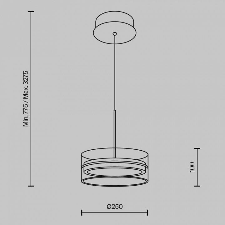 Подвесной светильник Maytoni Dress code MOD348PL-L18BBS3K