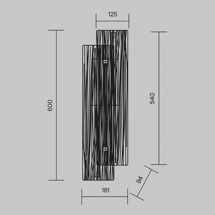 Накладной светильник Maytoni Frostum MOD439WL-L10BSK