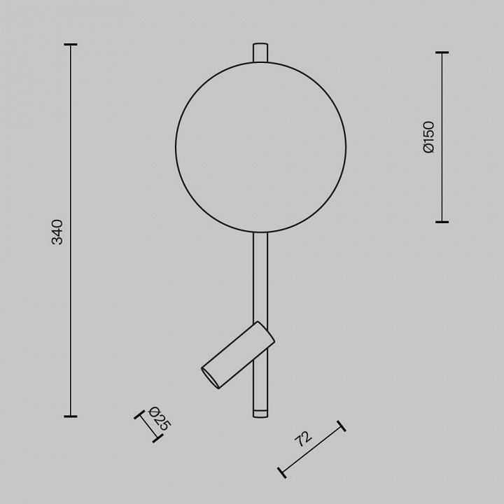 Бра с подсветкой Maytoni Solution MOD450WL-L9BG3K