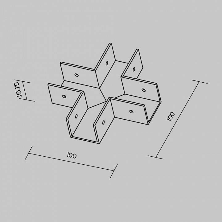 Соединитель X-образный для трекового профиля Maytoni Line Elasity O-TR001-CC