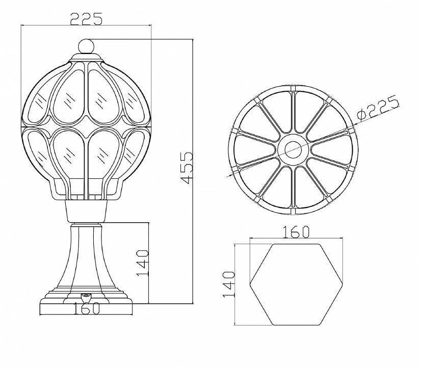 Светильник уличный наземный Maytoni Via O024FL-01G