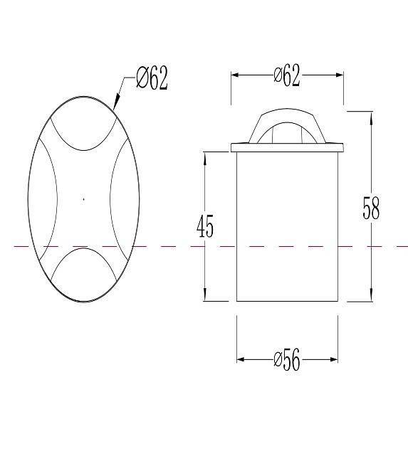 Светильник встраиваемый в грунт Maytoni Biscotti O036-L3B3K