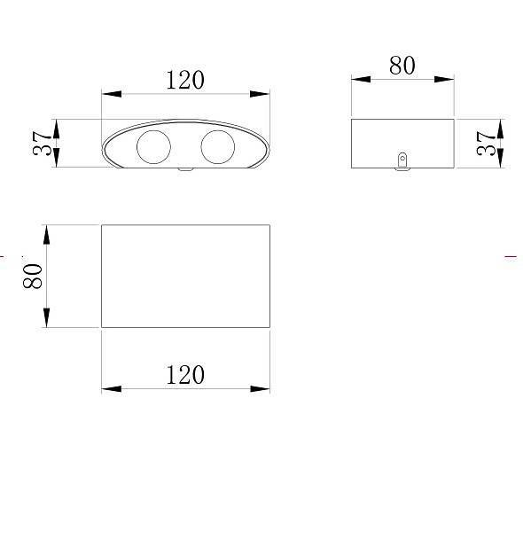 Светильник уличный настенный Maytoni Strato 4 Вт 3000K O417WL-L4GR3K