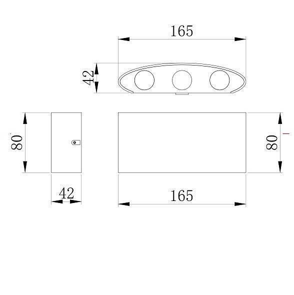 Светильник уличный настенный Maytoni Strato 6 Вт 3000K O417WL-L6B3K