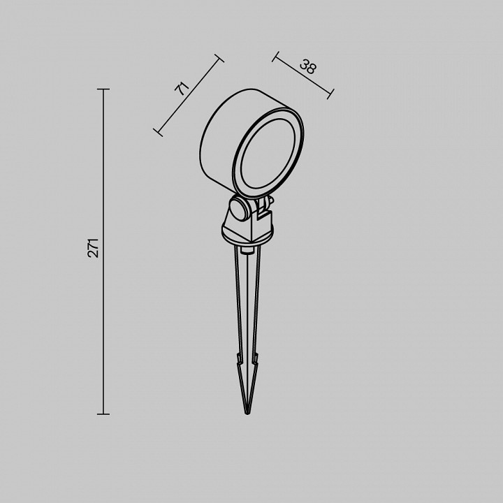Уличный наземный светильник Maytoni Core O495FL-L10B3K