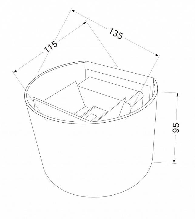 Накладной светильник Maytoni Fulton LED 6 Вт серый O573WL-L6GR