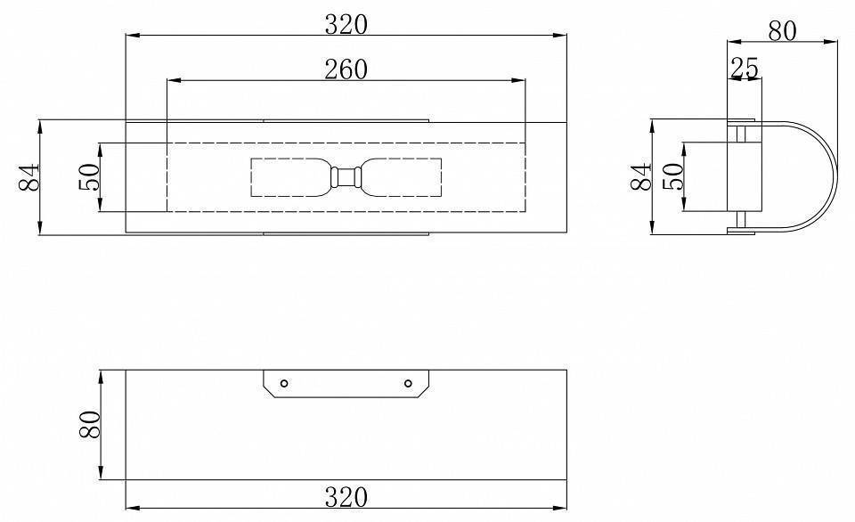 Накладной светильник Maytoni Gioia 2xG9 хром P011WL-02C