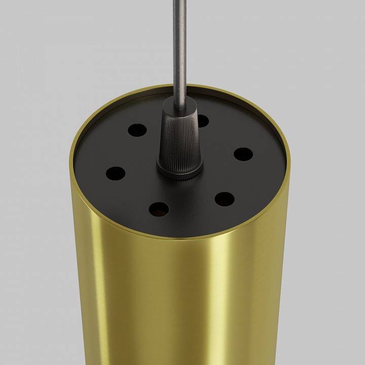 Подвесной светодиодный светильник Maytoni Focus LED 12 Вт 3000 К белый с латунью P072PL-L12W3K-BS