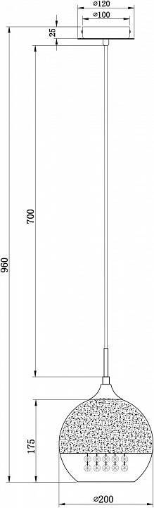 Подвесной светильник Maytoni Fermi 1 лампа золото P140-PL-110-1-G