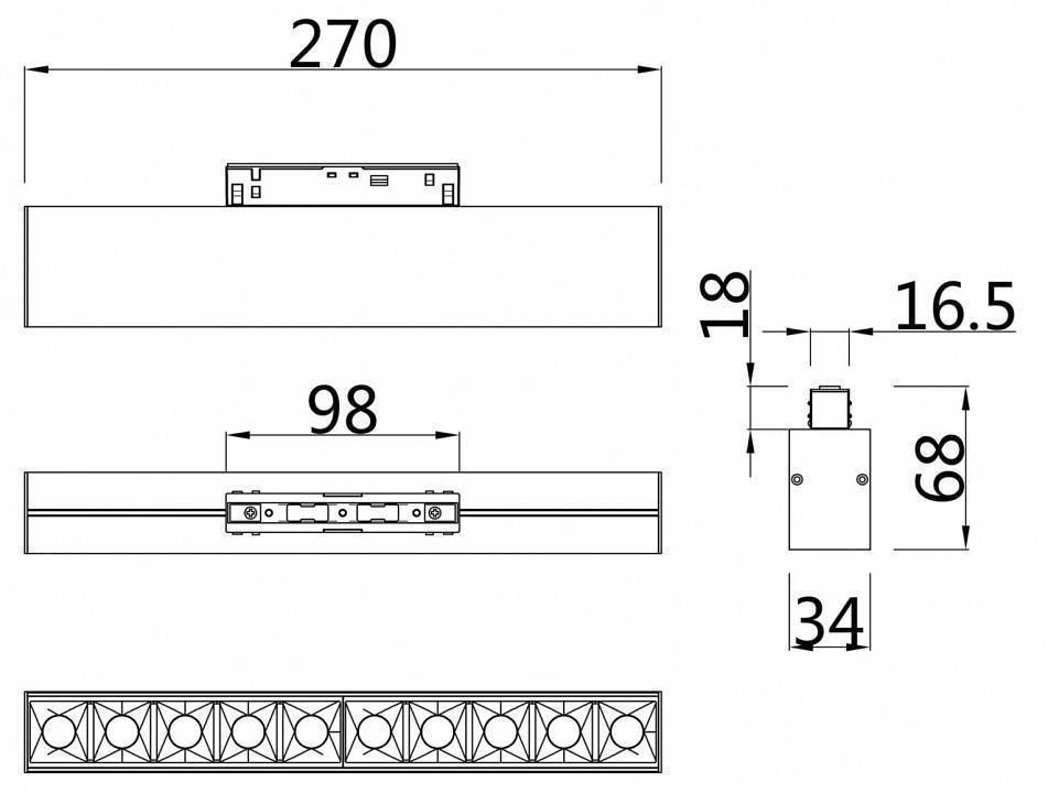 Накладной светильник Maytoni Points 20 Вт 3000K TR014-2-20W3K-W