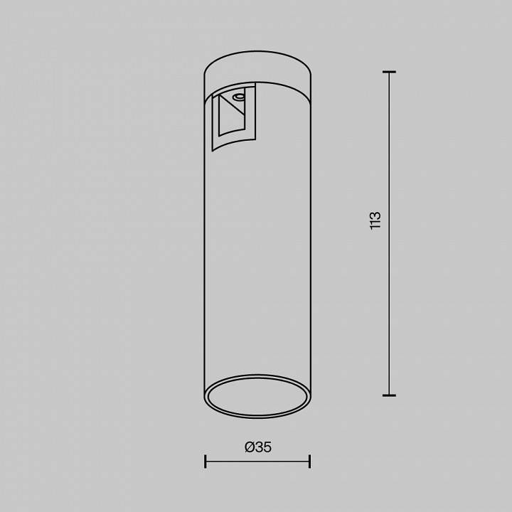 Накладной светильник Maytoni Focus Led TR143-1-5W3K-W-BS