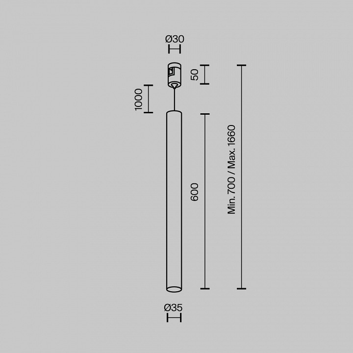 Подвесной светильник Maytoni Focus Led TR156-1-5W4K-PT