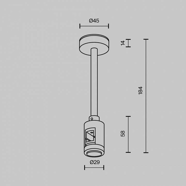 Подвес для трека Maytoni Accessories for tracks Flarity TRA156С-SL1-BS