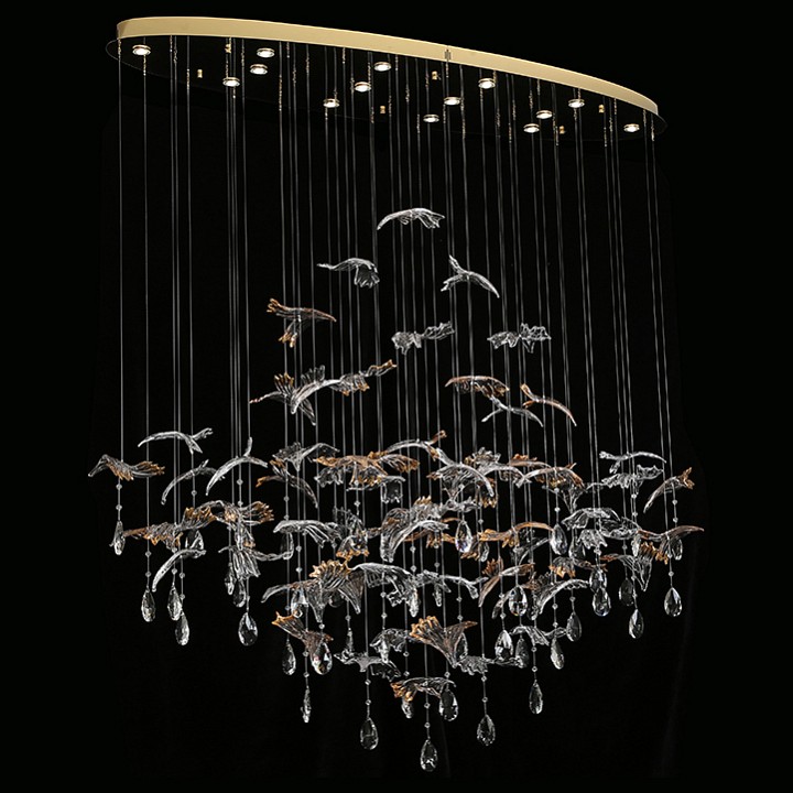 Подвесная люстра Newport VERONA 8220/140 С oval gold polished