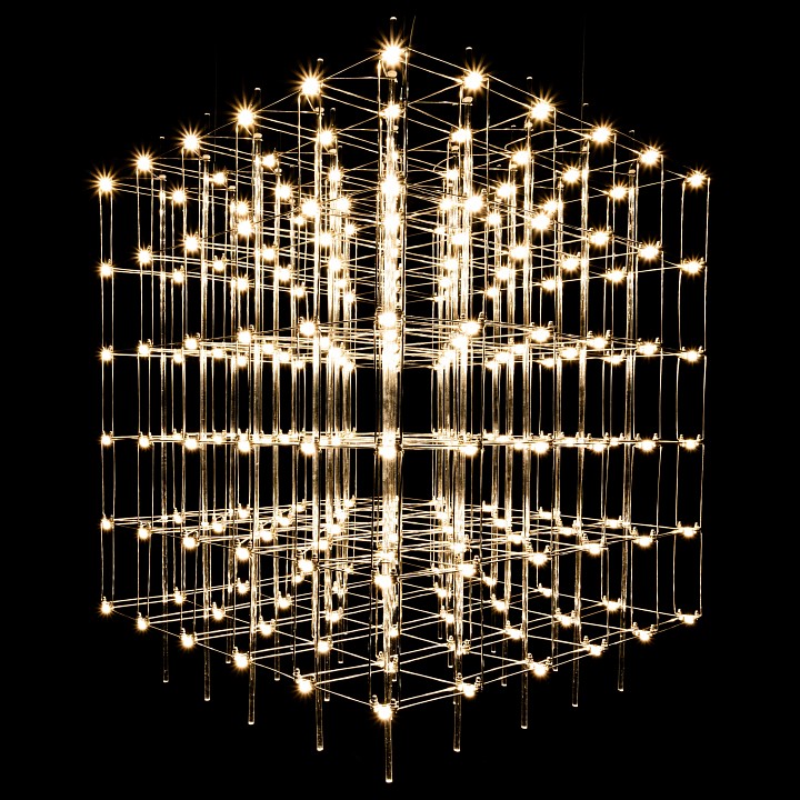 Подвесная люстра O-LUCE Cosmic Glass ячейка 15х15 см 1094011-0