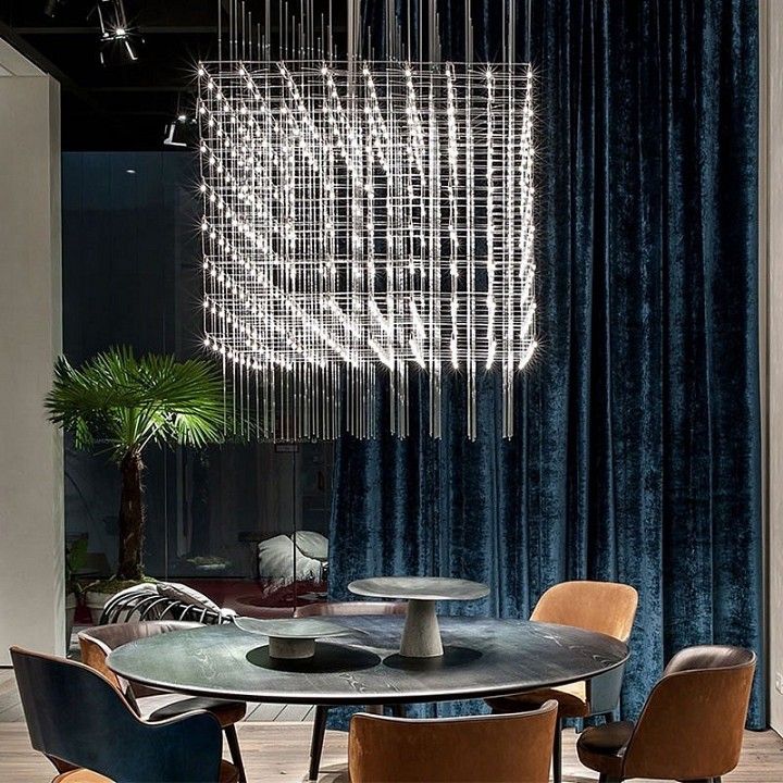 Подвесная люстра O-LUCE Cosmic Glass ячейка 15х15 см 1094011-0