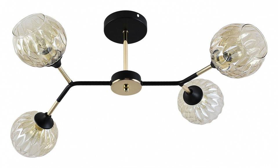 Люстра на штанге Reluce 01358 4 лампы 01358-0.3-04 BK+FGD