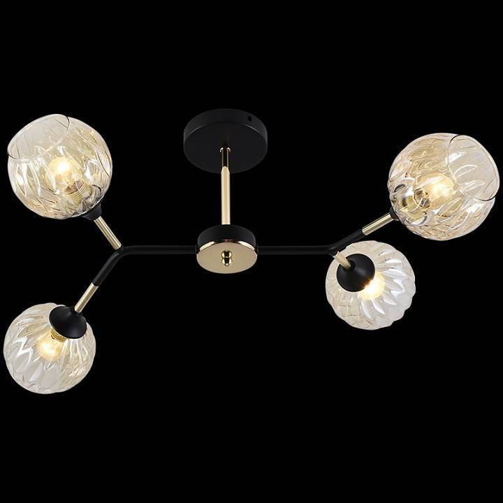 Люстра на штанге Reluce 01358 4 лампы 01358-0.3-04 BK+FGD