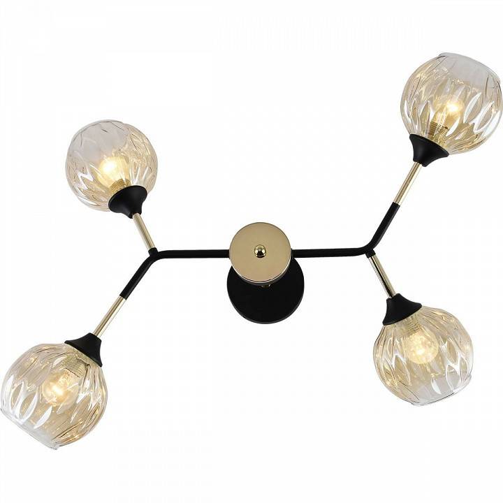 Люстра на штанге Reluce 01358 4 лампы 01358-0.3-04 BK+FGD