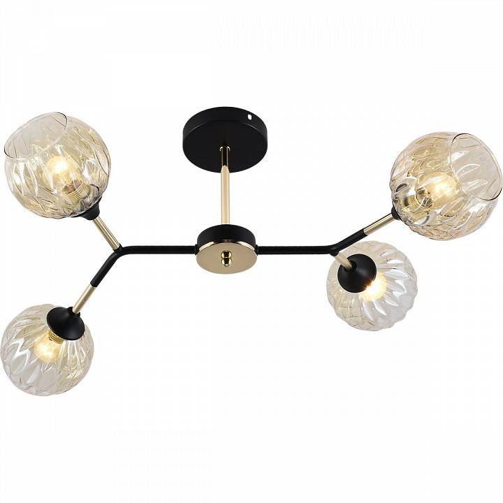 Люстра на штанге Reluce 01358 4 лампы 01358-0.3-04 BK+FGD