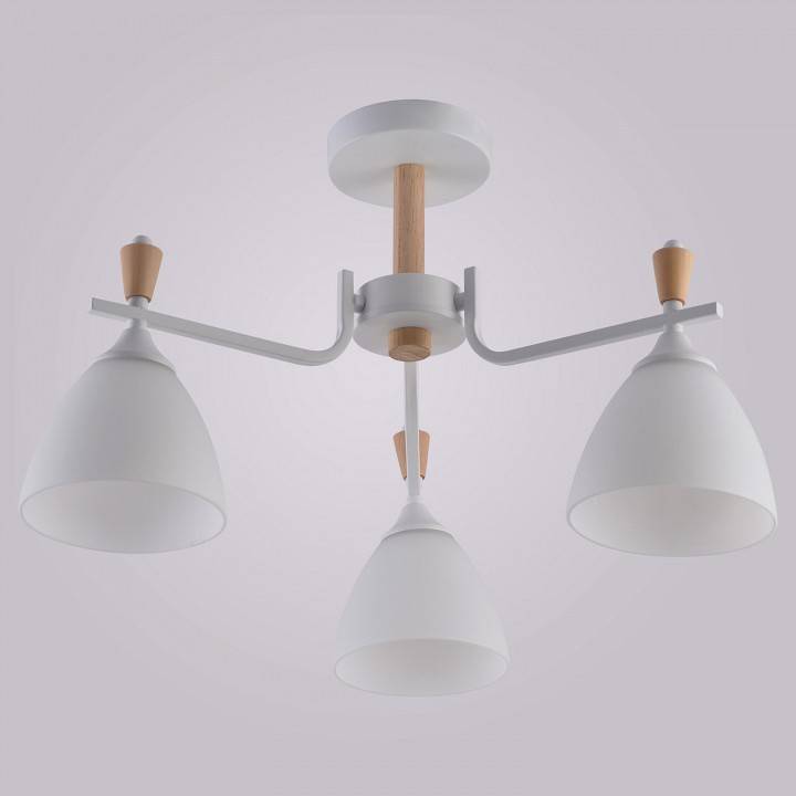 Люстра на штанге Reluce 01622 3 лампы 01622-0.3-03 WH+WOOD