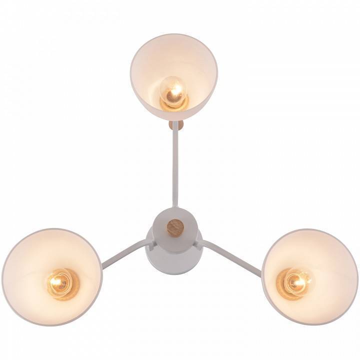 Люстра на штанге Reluce 01622 3 лампы 01622-0.3-03 WH+WOOD