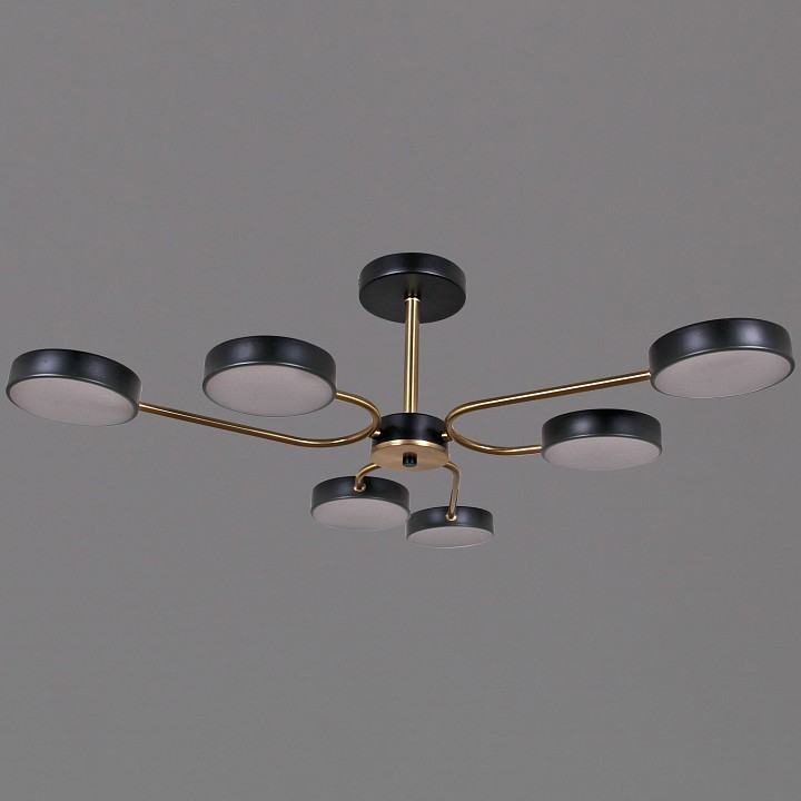 Люстра на штанге 03325-0.3-06 BK+COPPER