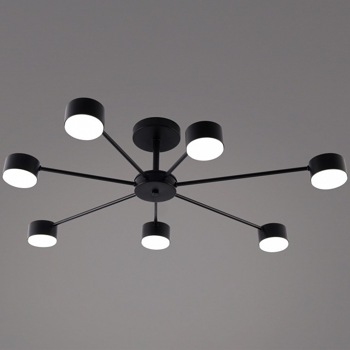 Люстра на штанге De Markt 03735-0.3-07 7 ламп черный GX53 03735-0.3-07 BK GX53