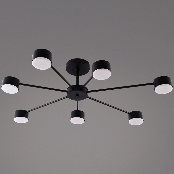 Люстра на штанге De Markt 03735-0.3-07 7 ламп черный GX53 03735-0.3-07 BK GX53