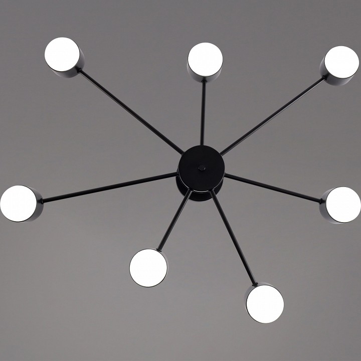 Люстра на штанге De Markt 03735-0.3-07 7 ламп черный GX53 03735-0.3-07 BK GX53