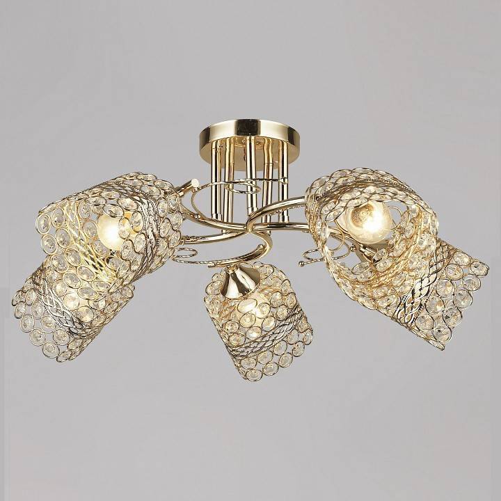 Люстра на штанге Reluce 04481 5 ламп французское золото 04481-0.3-05 FGD